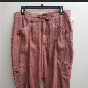 American Eagle Women Cargo Pant 14 Red Utility